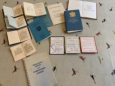 Bundle Of Masonic Freemason Lodge Books & Member Cards - Glasgow - Clydebank • £22