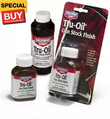 Easy-To-Use Fast-Drying E & F Tru-Oil Stock Finish For Maintenance 3 OZ Bottle • $21.88