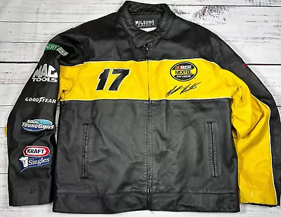 Wilsons Leather Chase Mens Nascar DeWalt #17 Matt Kenseth Leather Jacket M Black • $114.74