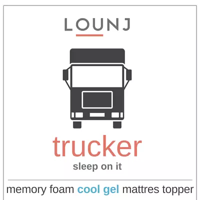 Trucker Sleeper Cab Cool Gel Mattress Memory Foam Pad Topper Bunk Queen Sizes • $64.95