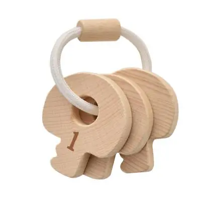 Juliana Bambino Wooden Teether Keys Toy Rattle Baby Gift From Birth • £5.99