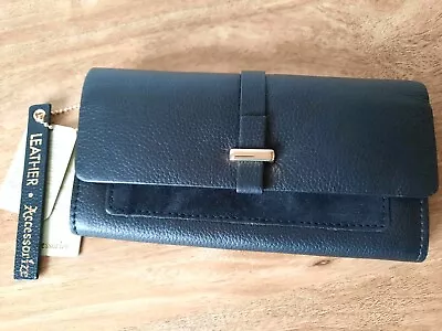 Accessorize Real Leather Black Purse Brand New With Tags • £10