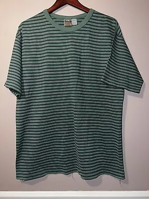 VINTAGE 1990's EMS EASTERN MOUNTAIN SPORTS STRIPED SHIRT XL HIKING OUTDOORS • $34.99