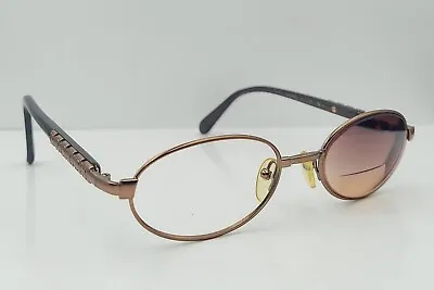 Vintage Escada E1125 Bronze Oval Metal Sunglasses France FRAMES ONLY • $37.40