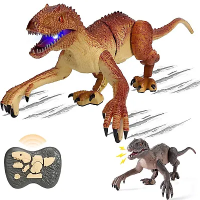 Remote Control Dinosaur Toys For Boys Walking Robot Dinosaur Toy Kids Gifts • £14.89