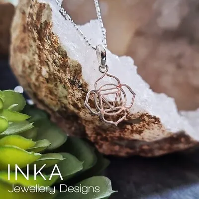 Inka 925 Sterling Silver 16  Ball Bead Necklace With Root Chakra Pendant • $25.26