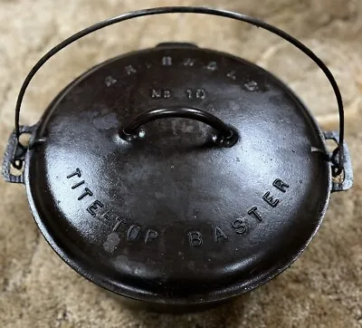 Griswold Slant #10 Cast Iron Tite Top Baster Dutch Oven W/lid 835 A3553 • $399.99