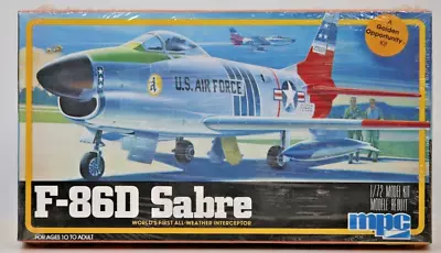 F-86D Sabre 1:72 MPC 1-4101 Complete Unassembled Model Kit NEW & SEALED • $18.99