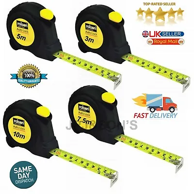 Rolson Tape Measures 3m 5m 10m Auto Lock Retractable Genuine Branded • £6.39