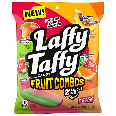 Laffy Taffy Fruit Combos - 2 In 1 Flavour - Peg Bag 6oz (170g) • £7.99