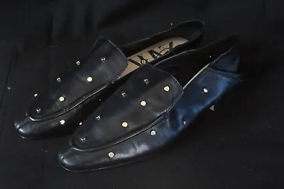 $42.39 • Buy New Zara Black Leather Studded Slip Loafers