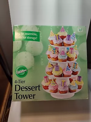 Wilton 4-Tier Dessert Tower Stacked Stand Cupcake And Fruit Display • $20