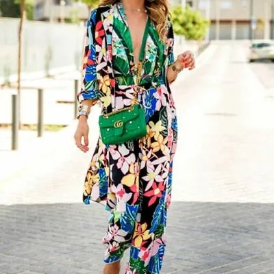 Nwt Zara Floral Print Trousers Pants 2603/508 • $39.99