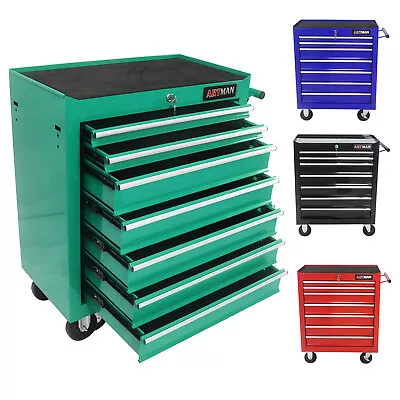 7 Drawers Rolling Tool Box Cart Tool Chest Tool Storage Cabinet W/ Wheels Metal • $223.19