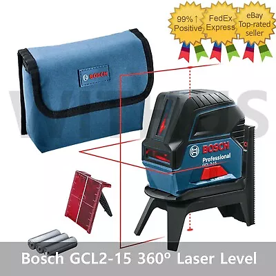 Bosch GCL2-15 Professional 360º Rotation Line Laser Level Include Pouch • $126.69