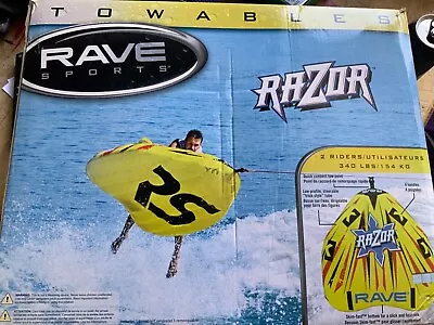 New RAVE Sports Inflatable 2. Rider Towable Boat Lake Water Tube Razor Raft • $119.95