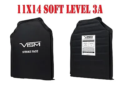 $109.99 • Buy VISM Ballistic UHMWPE Level IIIA Soft Panel 11x14 Shooter Cut Bullet Proof Plate