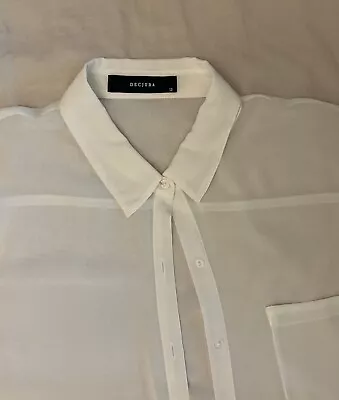 Decjuba Sheer Off-white Shirt/blouse Size 12 As New • $29