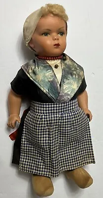 Vintage Antique Dutch Girl Mechanical Walking Doll Celluloid Wood Composition • $74.99