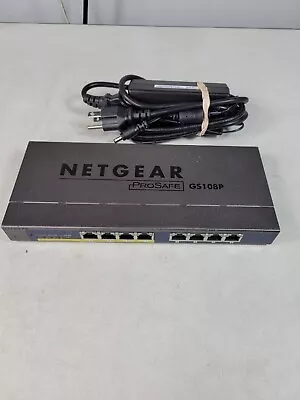 (USED) Netgear ProSafe GS108P 8-Port Gigabit  PoE Ethernet Switch • $29.95