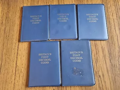 5 Identical First Decimal Coin Sets 1967-1971 • £8.50
