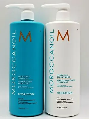 Moroccanoil Hydrating Shampoo & Conditioner 33.8 Oz / 1 Liter Duo Set • $105