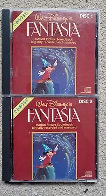 Fantasia Cd Soundtrack - Disney 1987 Rare - 2cd Set - Original Issue • £7.99