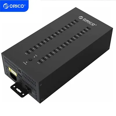 ORICO 30/20Ports Industrial Data HUB USB2.0 Splitter Full Metal 300W Powered Hub • $67.49
