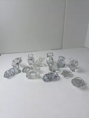 Princess House Pets Lead Crystal Clear Animal Figurines -  Lot Of 13 Vintage • $106.21