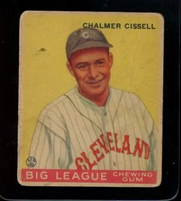 1933 Goudey #26 Chalmer Cissell Indians Creasing Writing PR LOOK! • $12