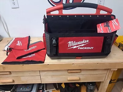 Milwaukee 20 In. Packout Tote & 3 Zipper Bags • $95