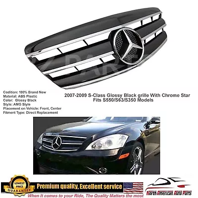 2007-2009 S63 S350 S550 S-Class AMG Grille Black Chrome AMG Star New • $162