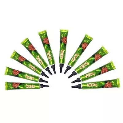 Neha Fast Henna Mehendi Temporary Tattoo - Red - 10 Tubes • $16.98