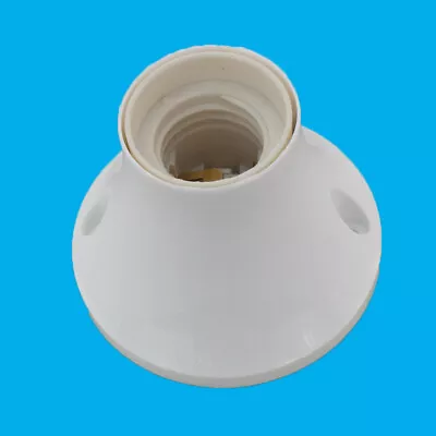 Edison Screw White Batten Ceiling Lamp Holder ES E27 Light Bulb Socket Fixing • £4.49