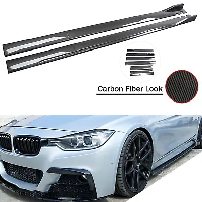 Carbon Fiber Side Skirt Rocker Panel Splitter Lip For F30 E92 E90 E36 E30 328i • $79.99