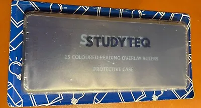 Studyteq 15  Coloured Reading Overlay  Rulers And Protective Case • £9.50