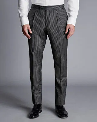 Men's Formal Grey Pinstripe Masonic/Ascot/Wedding Dress Trousers Size 32 Waist • £25