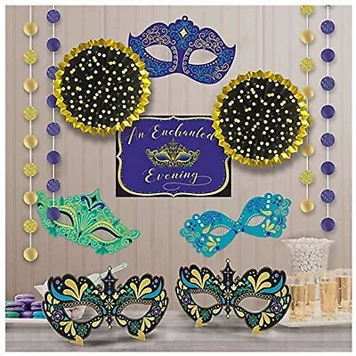 A Night In Disguise Masquerade Mask Mardi Gras Party Room Decorating Kit • $20.57