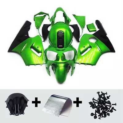 Fairing Kit For Kawasaki 2000 2001 ZX-12R 00 01 ZX12R ABS Body Kit Black Green • $389.95