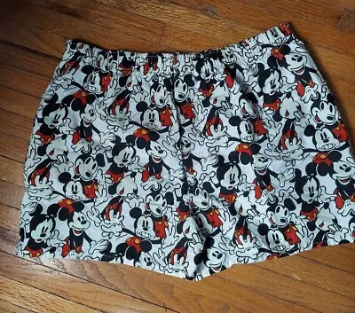 Vintage Disney Originals  100% Cotton Mickey Mouse  Boxer Shorts Mens L • $19.99