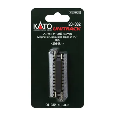 Kato 20-032 N Scale Unitrack 64mm 2-1/2  Straight Uncoupler Track JAPAN • $24.35