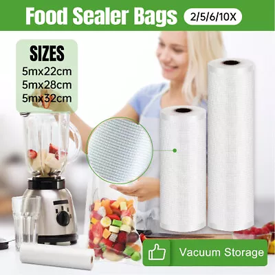 Multipack1-10 High Quality Vacuum Sealer Rolls Commercial Grade Food Storage Bag • $15.19
