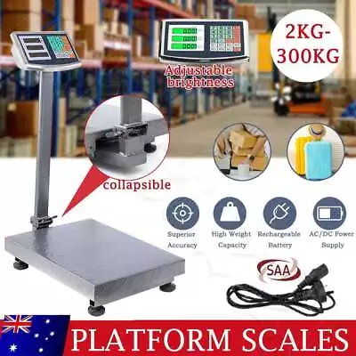 Digital Platform Scales 150KG Commercial Electronic Postal Shop Floor Scale • $64.45