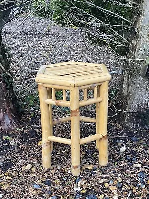 Vintage Stool. Vintage Table. Plant Stand. Bamboo Table. Bamboo Stool. 1970s GC • £30