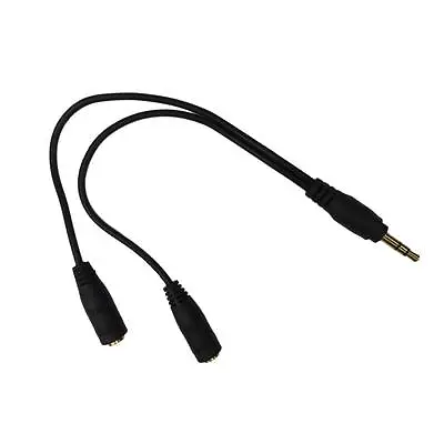 Earphone Y Splitter 3.5mm Jack 2  Audio Plug AUX Cable Auxiliary Stereo Adapter • $39.99