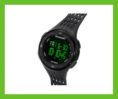 Genuine Kawasaki Digital Watch - Black (186SPM2102) • £39.95