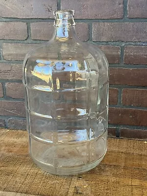 Vintage Glass Wine Bottle Jug Made In Italy 11.3 Liters Heavy Grid 3 Gallon Jar • $40