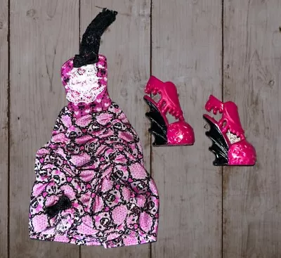 Monster High Doll Clothes Lace Dress Outfit With Shoes • $21.88