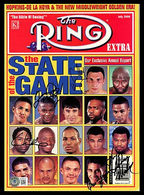 Boxing Legends Autographed Ring Magazine 5 Sigs Mayweather Jr. & Mosley Beckett • $199