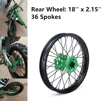 $289.09 • Buy 18 X2.15  Rear Spoked Wheel Rim Hub For Kawasaki KX250F KX450F 06-18 KX250 KX450